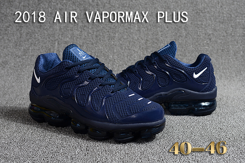 Men Nike 2018 Air VaporMax Plus All Blue Shoes